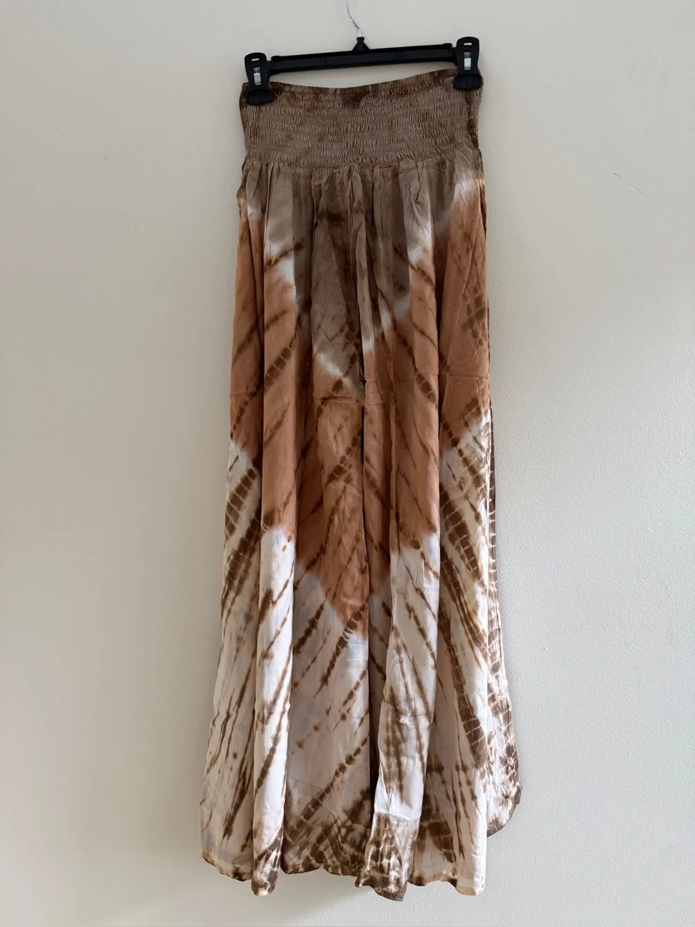STYLEPARK1 Tie-Dye Tunic Top and Wide Leg Smocked Waist Pants One Size